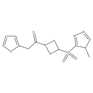 1-(3-((4-methyl-4H-1,2,4-triazol-3-yl)sulfonyl)azetidin-1-yl)-2-(thiophen-2-yl)ethanone Structure