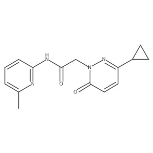 2-(3-cyclopropyl-6-oxopyridazin-1(6H)-yl)-N-(6-methylpyridin-2-yl)acetamide Structure