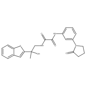 N1-(2-(benzo[b]thiophen-2-yl)-2-hydroxypropyl)-N2-(3-(2-oxopyrrolidin-1-yl)phenyl)oxalamide Structure