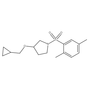 3-(Cyclopropylmethoxy)-1-((2,5-dimethylphenyl)sulfonyl)pyrrolidine Structure