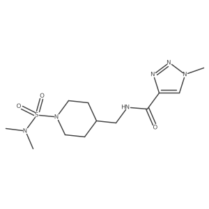 N-((1-(N,N-dimethylsulfamoyl)piperidin-4-yl)methyl)-1-methyl-1H-1,2,3-triazole-4-carboxamide Structure