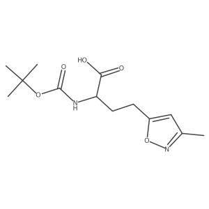 2-{[(Tert-butoxy)carbonyl]amino}-4-(3-methyl-1,2-oxazol-5-yl)butanoic acid结构式