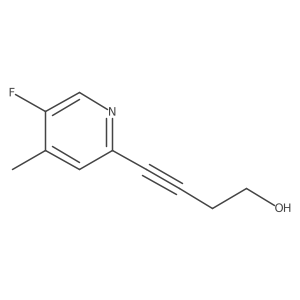 4-(5-Fluoro-4-methylpyridin-2-yl)but-3-yn-1-ol结构式