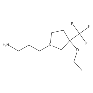 3-(3-Ethoxy-3-(trifluoromethyl)pyrrolidin-1-yl)propan-1-amine结构式