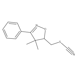 4,4-Dimethyl-3-phenyl-5-(thiocyanatomethyl)-4,5-dihydroisoxazole Structure