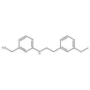 4-(aminomethyl)-N-[2-(3-methoxyphenyl)ethyl]pyrimidin-2-amine结构式