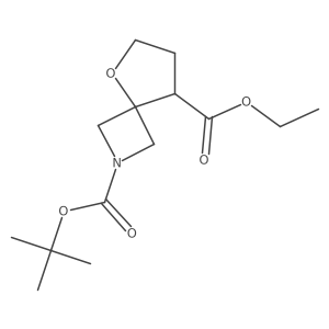 Ethyl 2-Boc-5-oxa-2-azaspiro[3.4]octane-8-carboxylate结构式