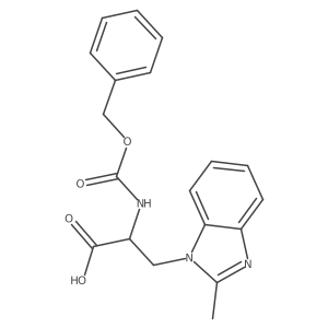 2-{[(benzyloxy)carbonyl]amino}-3-(2-methyl-1H-1,3-benzodiazol-1-yl)propanoic acid Structure