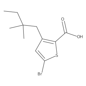 5-Bromo-3-(2,2-dimethylbutyl)thiophene-2-carboxylic acid Structure