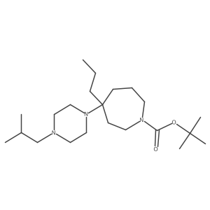 Tert-butyl 4-[4-(2-methylpropyl)piperazin-1-yl]-4-propylazepane-1-carboxylate Structure