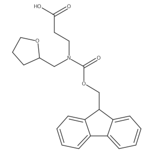 3-({[(9H-fluoren-9-yl)methoxy]carbonyl}[(oxolan-2-yl)methyl]amino)propanoic acid Structure