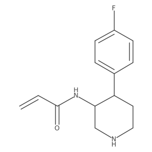 N-[4-(4-fluorophenyl)piperidin-3-yl]prop-2-enamide结构式