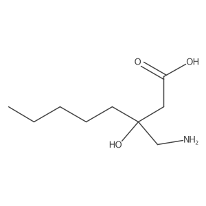 3-(Aminomethyl)-3-hydroxyoctanoic acid结构式