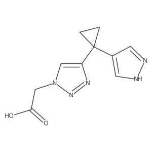 2-{4-[1-(1H-pyrazol-4-yl)cyclopropyl]-1H-1,2,3-triazol-1-yl}acetic acid Structure