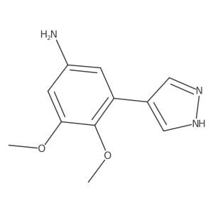 3,4-dimethoxy-5-(1H-pyrazol-4-yl)aniline Structure