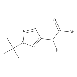 2-(1-tert-butyl-1H-pyrazol-4-yl)-2-fluoroacetic acid Structure
