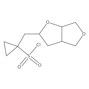 1-({Hexahydrofuro[2,3-c]furan-2-yl}methyl)cyclopropane-1-sulfonyl chloride Structure