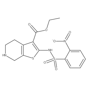 ethyl 2-(2-nitrobenzenesulfonamido)-4H,5H,6H,7H-thieno[2,3-c]pyridine-3-carboxylate结构式