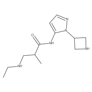 N-[1-(azetidin-3-yl)-1H-pyrazol-5-yl]-3-(ethylamino)-2-methylpropanamide结构式