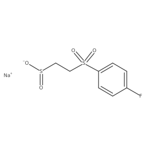 Sodium 2-(4-fluorobenzenesulfonyl)ethane-1-sulfinate结构式