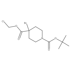 1-Tert-butyl 4-chloromethyl 4-bromopiperidine-1,4-dicarboxylate Structure