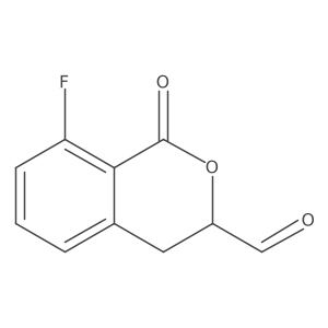 8-fluoro-1-oxo-3,4-dihydro-1H-2-benzopyran-3-carbaldehyde结构式