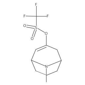 Methanesulfonic acid, 1,1,1-trifluoro-, 9-methyl-9-azabicyclo[3.3.1]non-2-en-3-yl ester结构式