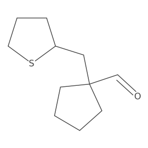 1-[(Thiolan-2-yl)methyl]cyclopentane-1-carbaldehyde结构式