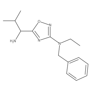 5-[(1S)-1-amino-2-methylpropyl]-N-benzyl-N-ethyl-1,2,4-oxadiazol-3-amine Structure