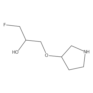 1-fluoro-3-[(3S)-pyrrolidin-3-yloxy]propan-2-ol结构式
