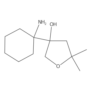 3-(1-Aminocyclohexyl)-5,5-dimethyloxolan-3-ol结构式