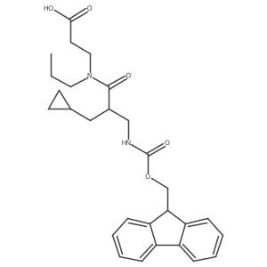 3-[2-(cyclopropylmethyl)-3-({[(9H-fluoren-9-yl)methoxy]carbonyl}amino)-N-propylpropanamido]propanoic acid Structure