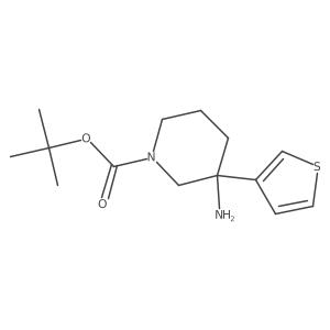 Tert-butyl 3-amino-3-(thiophen-3-yl)piperidine-1-carboxylate Structure