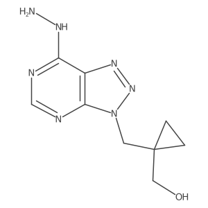 [1-({7-hydrazinyl-3H-[1,2,3]triazolo[4,5-d]pyrimidin-3-yl}methyl)cyclopropyl]methanol结构式