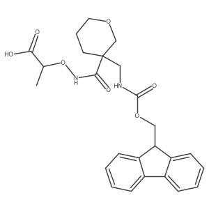 2-[({3-[({[(9H-fluoren-9-yl)methoxy]carbonyl}amino)methyl]oxan-3-yl}formamido)oxy]propanoic acid Structure