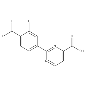 2-[4-(Difluoromethyl)-3-fluorophenyl]pyrimidine-4-carboxylic acid Structure