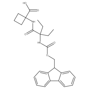 1-[2-ethyl-2-({[(9H-fluoren-9-yl)methoxy]carbonyl}amino)butanamido]cyclobutane-1-carboxylic acid Structure
