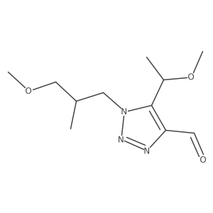 1-(3-methoxy-2-methylpropyl)-5-(1-methoxyethyl)-1H-1,2,3-triazole-4-carbaldehyde结构式