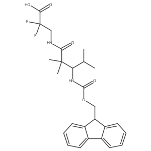 3-[3-({[(9H-fluoren-9-yl)methoxy]carbonyl}amino)-2,2,4-trimethylpentanamido]-2,2-difluoropropanoic acid Structure