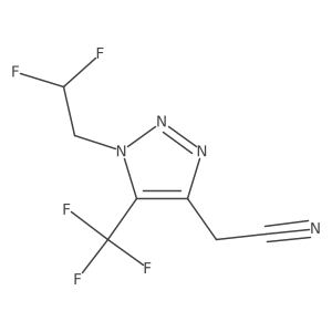 2-[1-(2,2-difluoroethyl)-5-(trifluoromethyl)-1H-1,2,3-triazol-4-yl]acetonitrile Structure
