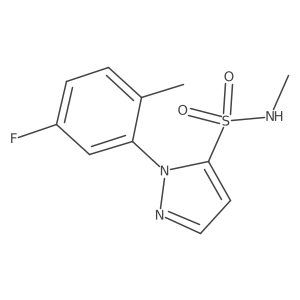 1-(5-fluoro-2-methylphenyl)-N-methyl-1H-pyrazole-5-sulfonamide结构式