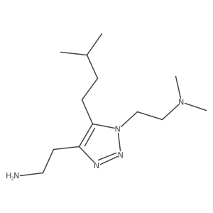 2-{1-[2-(dimethylamino)ethyl]-5-(3-methylbutyl)-1H-1,2,3-triazol-4-yl}ethan-1-amine结构式