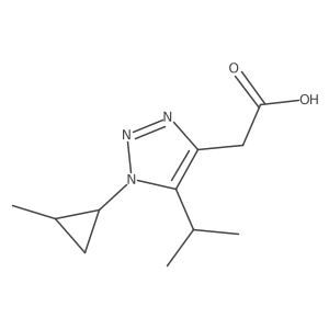 2-[1-(2-methylcyclopropyl)-5-(propan-2-yl)-1H-1,2,3-triazol-4-yl]acetic acid结构式