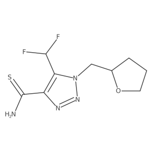 5-(difluoromethyl)-1-(oxolan-2-ylmethyl)-1H-1,2,3-triazole-4-carbothioamide Structure