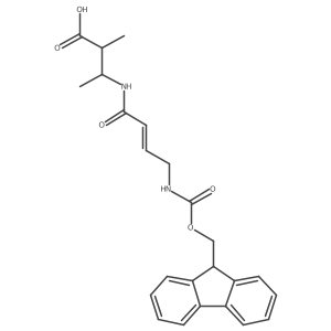 3-[4-({[(9H-fluoren-9-yl)methoxy]carbonyl}amino)but-2-enamido]-2-methylbutanoic acid Structure