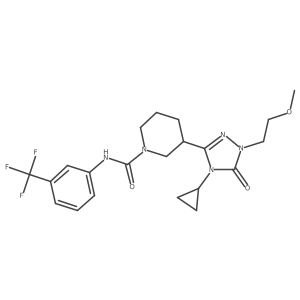 3-[4-cyclopropyl-1-(2-methoxyethyl)-5-oxo-4,5-dihydro-1H-1,2,4-triazol-3-yl]-N-[3-(trifluoromethyl)phenyl]piperidine-1-carboxamide Structure