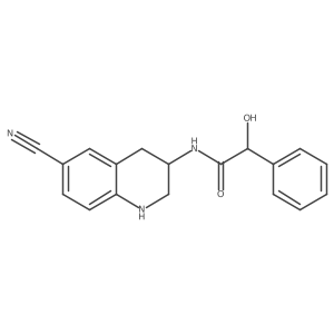 (S)-N-((S)-6-Cyano-1,2,3,4-tetrahydroquinolin-3-yl)-2-hydroxy-2-phenylacetamide Structure