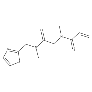 N-methyl-N-({methyl[(1,3-thiazol-2-yl)methyl]carbamoyl}methyl)prop-2-enamide结构式