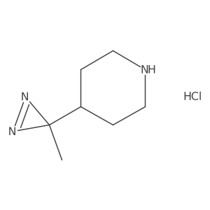4-(3-Methyl-3H-diazirin-3-yl)piperidine hydrochloride结构式