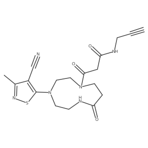 3-(4-(4-Cyano-3-methylisothiazol-5-yl)-8-oxo-1,4,7-triazecan-1-yl)-3-oxo-N-(prop-2-yn-1-yl)propanamide Structure